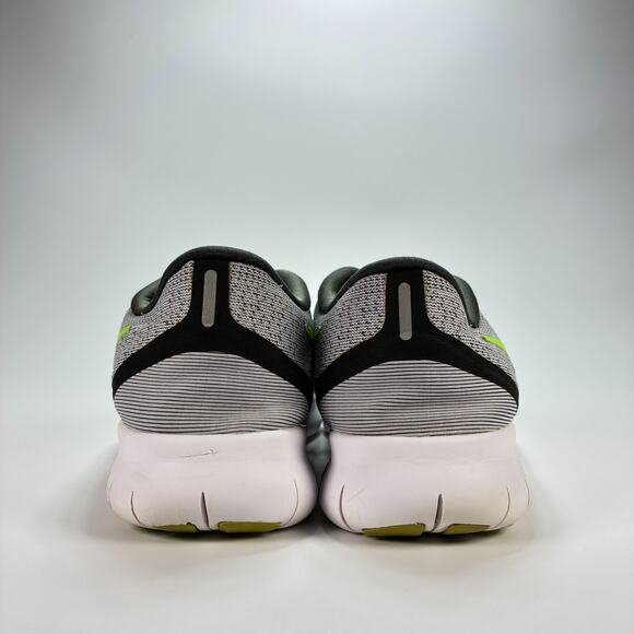 Nike Free RN Grey Volt Green White Sneakers Running Shoes Men's Size 8.5 - Picture 6 of 11